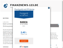 Tablet Screenshot of finanznews-123.de